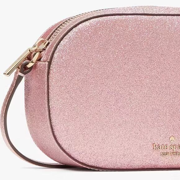 kate spade Glimmer Oval Camera Bag - Mitten Pink Retail $299 - Picture 3 of 6